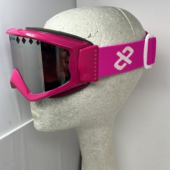 Drop Jr. Ski Goggles Fusia Pink Adjustable Strap Mirrored - Picture 4 of 10